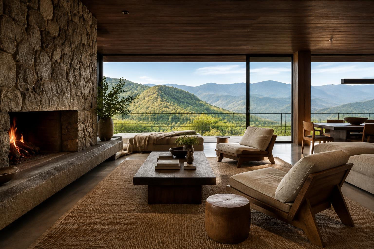 Refúgio Mineral — conceito de interior e relação com a luz